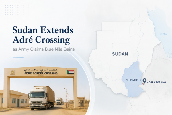 Sudan Extends Adré Crossing as Army Claims Blue Nile Gains